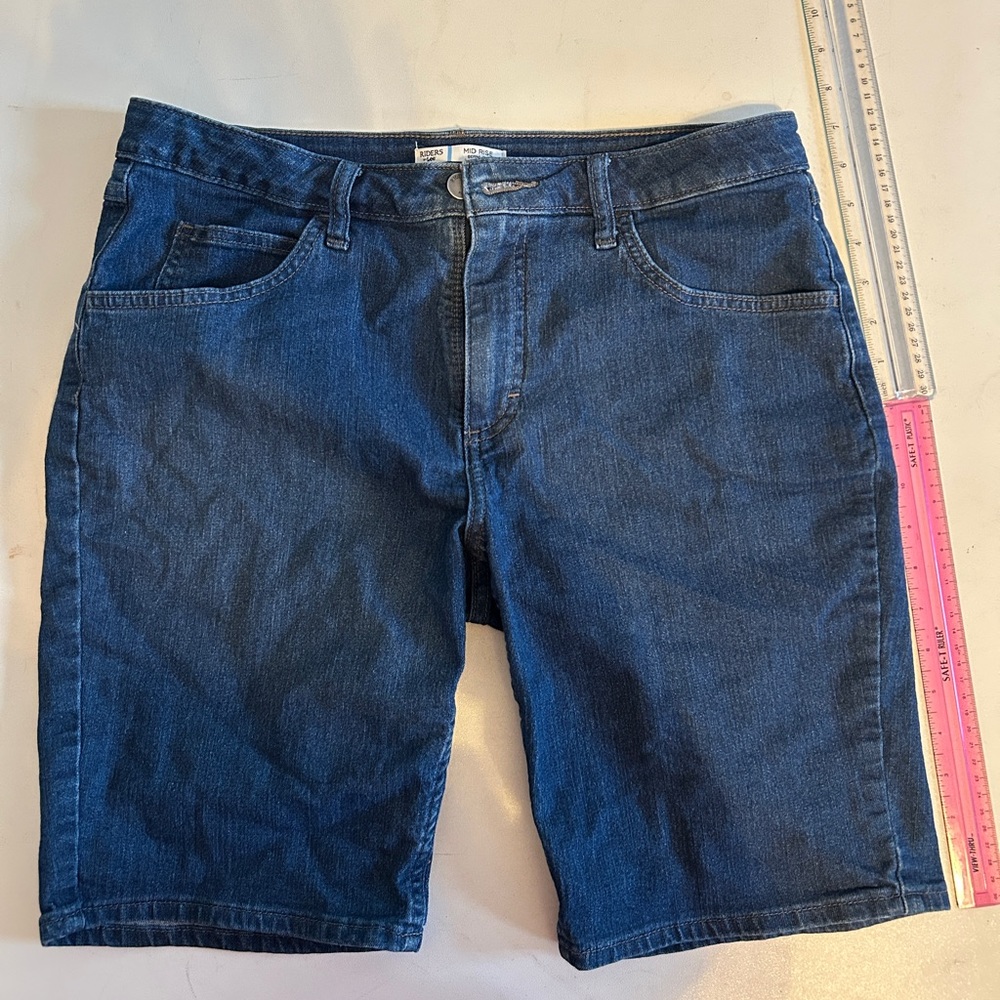 Riders by Lee Dark Blue Jean Shorts Size 12